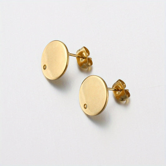 10pcs Stainless Steel Love Heart Drop Earring Studs DIY Earrings Base