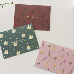 1pc Baby Thank You Card Retro Floral Greeting Card
