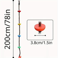 Outdoor Climbing Rope Swing with Treads Plate for Yard & Garden