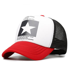 Five pointed Star Baseball Cap Sun Visor Mesh Cap
