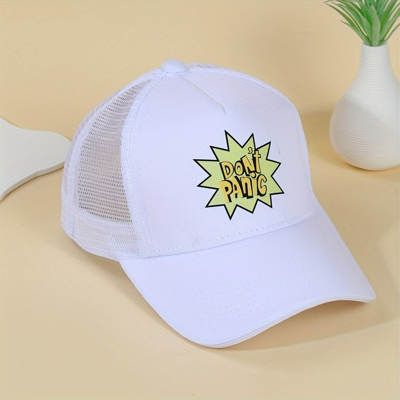 Cartoon Printed Baseball Cap Mesh Trucker Hat Adjustable Sun Hat