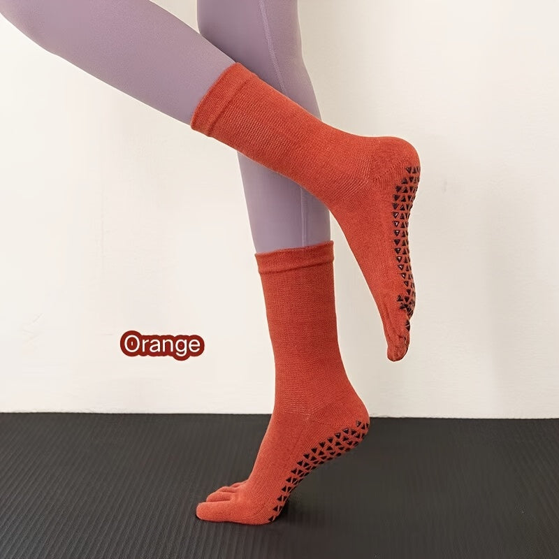Professional Non Slip Yoga Socks Five Toe Split Dance Socks