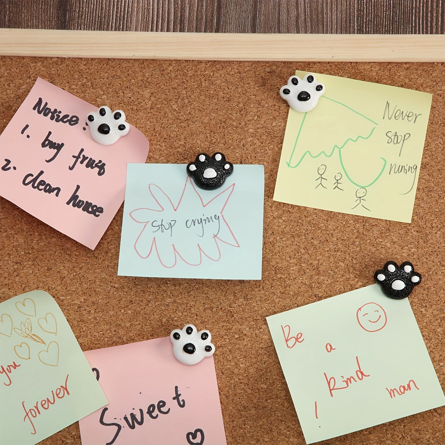 20pcs Animal Paw Push Pins for Cork Board, School Supplies & Office Decoration