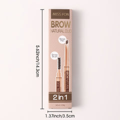 2 In 1 Double Headed Brow Pencil Dark Brown Gray Waterproof Smudgeproof