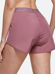 Women's Letter Print Running Shorts with Pocket