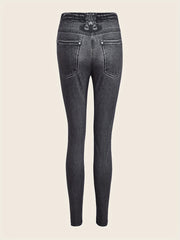 Denim Print Skinny Leggings Women's Casual Stretchy Leggings