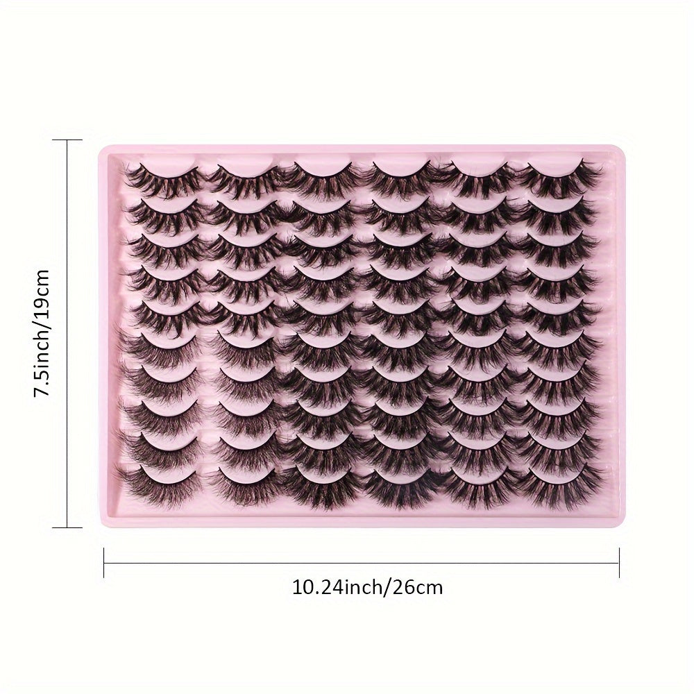 30 pairs Faux Mink Lashes Wispy Natural Look for Dramatic Eyelashes Extension