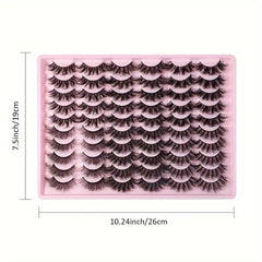 30 pairs Faux Mink Lashes Wispy Natural Look for Dramatic Eyelashes Extension