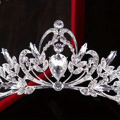 Crystal Crown Earrings Necklace Set Wedding Hair Accessories