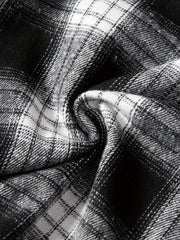 Men's Plaid Button Up Long Sleeve Shirt Loose Comfy Shirt