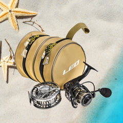 Round Fishing Reel Storage Bag Single Double deck Reel Protective Cover