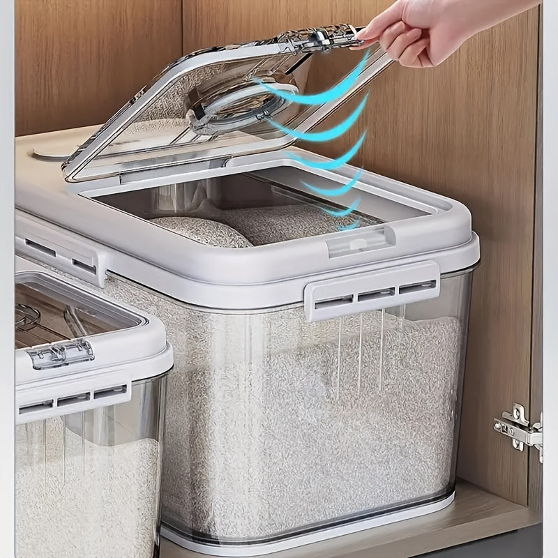 Insect-proof Sealed Rice Bucket w/Measuring Cup Kitchen Rice Tank