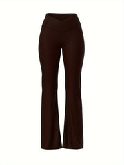 High Waist Yoga Pants Butt Lifting Flared Fitness Trouser