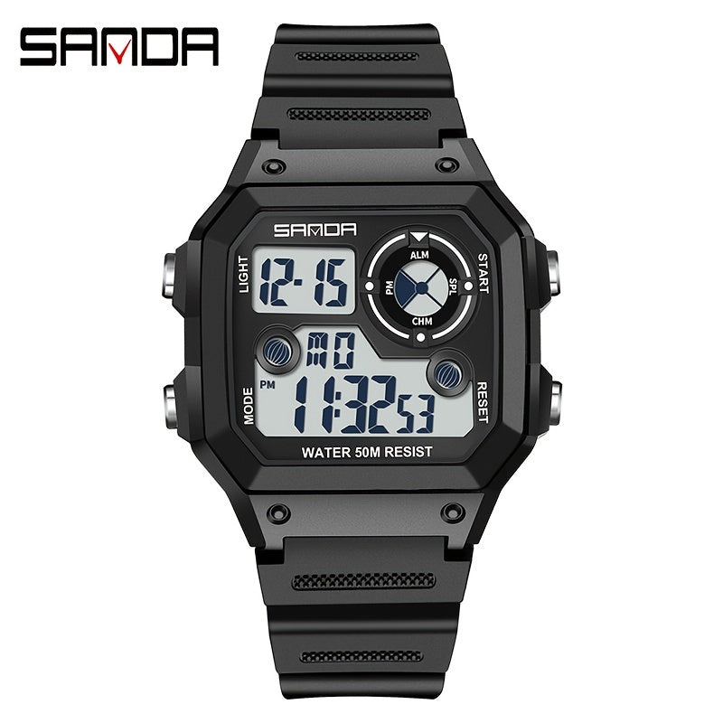 SANDA Boy's Waterproof Sport Timing Watch Gift