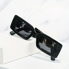 Rectangular Frame Sunglasses Gradient Lens Glasses UV400