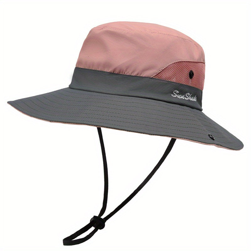 Sporty Wide Brim Sunhat Outdoor UV Protection Foldable Heat Dissipation