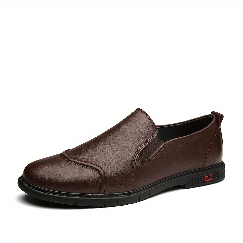 Men Leather Loafer Shoes Slip On Lightweight Dress Shoes Durable