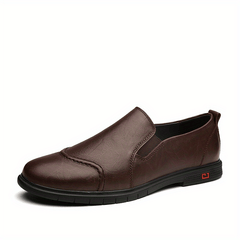Men Leather Loafer Shoes Slip On Lightweight Dress Shoes Durable