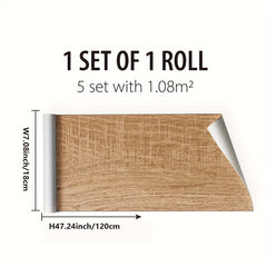 Wood Grain Waterproof Floor Stickers Non-slip Tile Stickers