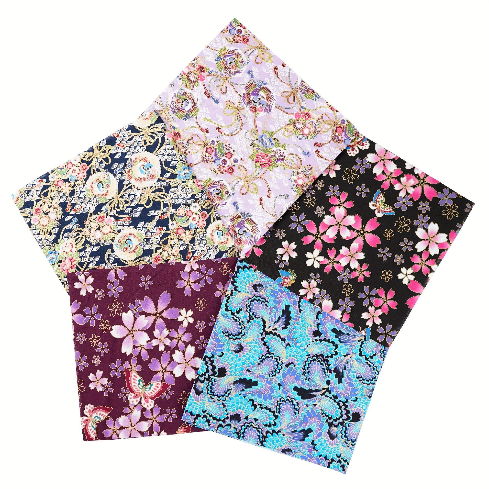 5pcs Christmas Halloween Cotton Quilting Fabric DIY Sewing Scrapbooking