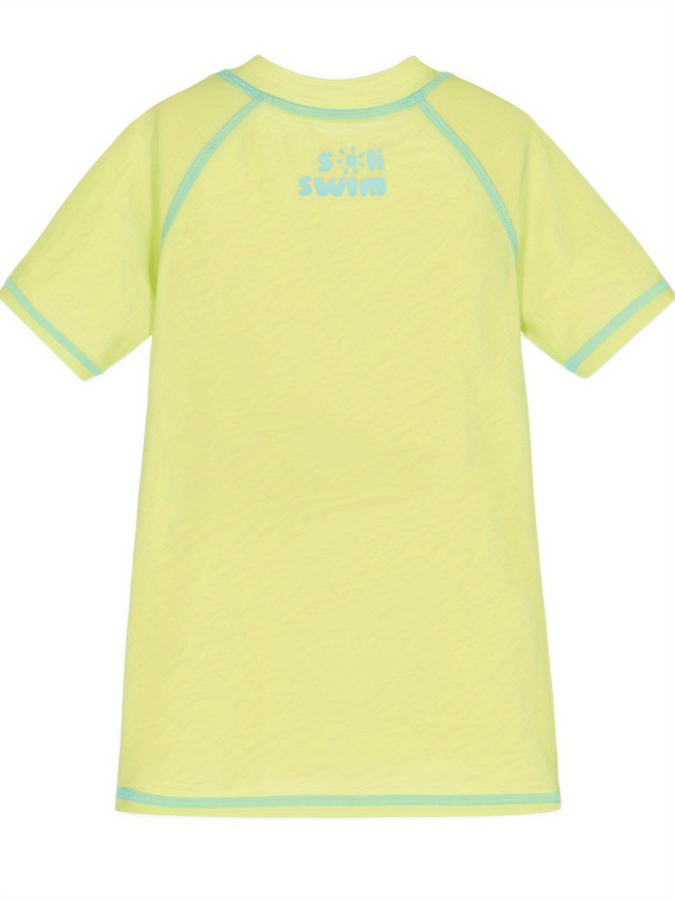 Boy's T shirt Swimsuit Clash Pocket Front Stretchy Bathing Suit