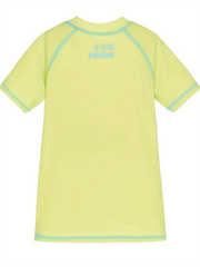 Boy's T shirt Swimsuit Clash Pocket Front Stretchy Bathing Suit