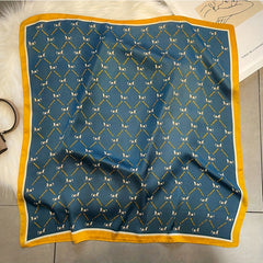 Horse Print Bandana Satin Neck Scarf Windproof Head Wrap Hair Accessory