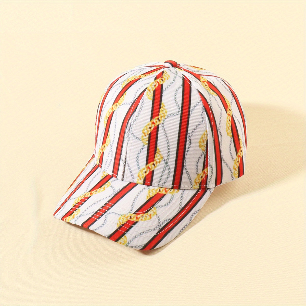 Vintage Chain Print Baseball Cap Hip Hop Lightweight Sun Hat Unisex