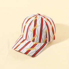Vintage Chain Print Baseball Cap Hip Hop Lightweight Sun Hat Unisex
