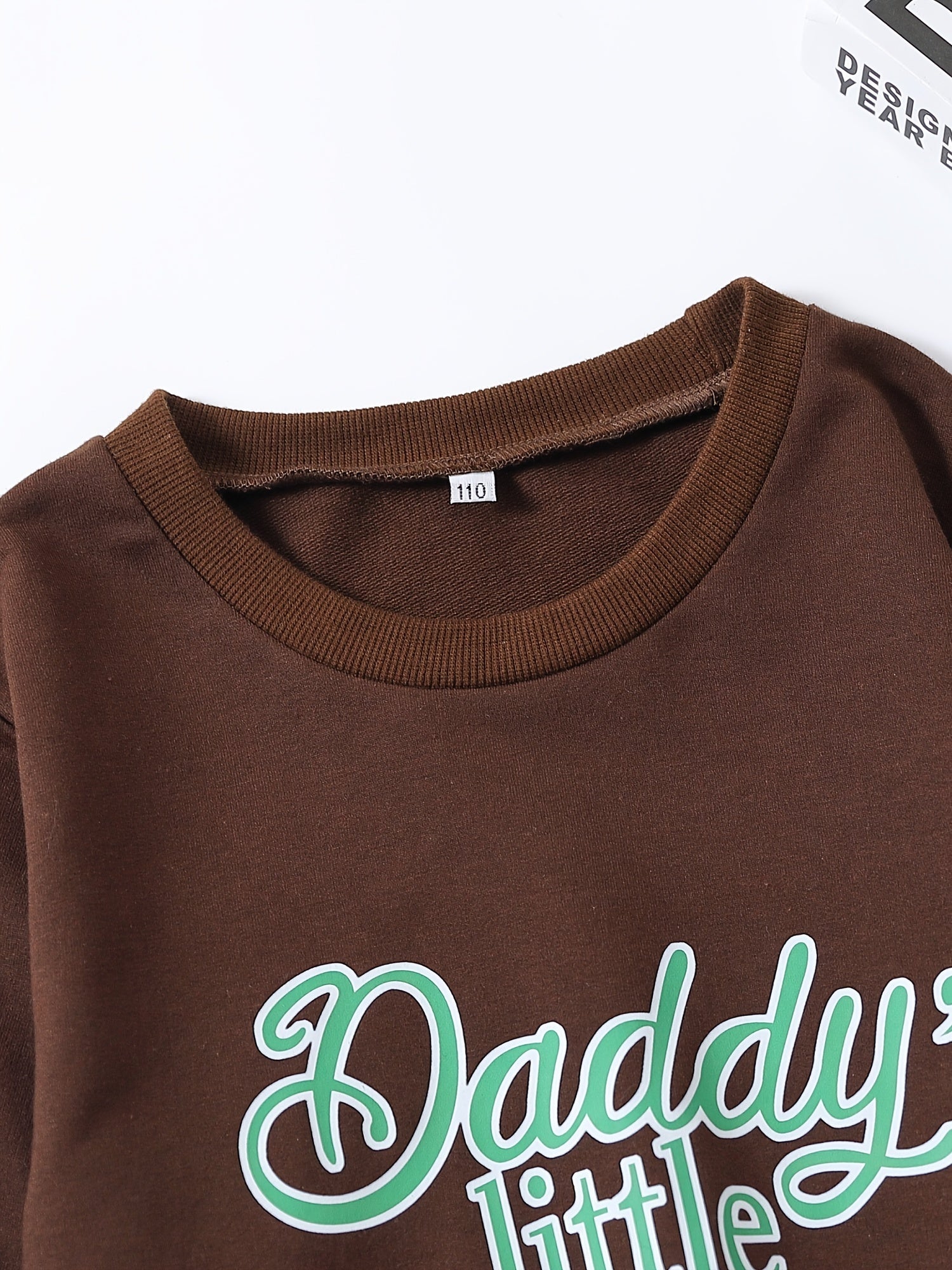 Kids Boys Letter Daddy's Little Boy Long Sleeve Sweatshirt