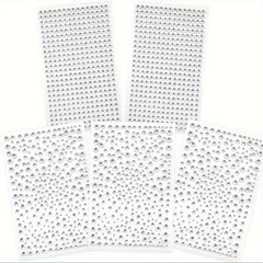 700pcs Transparent Rhinestone Stickers Self adhesive Gemstone Jewelry Stickers