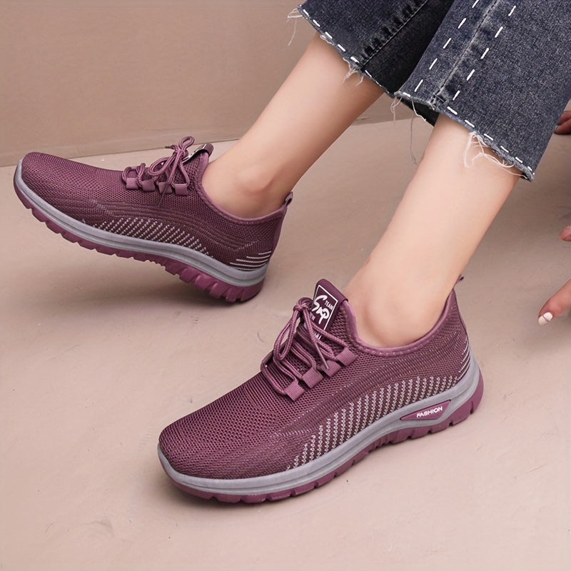 Women's Breathable Running Shoes Comfortable Mesh Outdoor Sneakers Mama Shoes