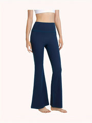 High Waist Yoga Flare Pants with Tummy Control and Pockets
