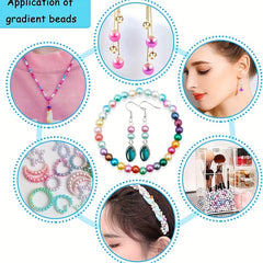 8mm Glass Beads Multicolor DIY Bracelet Necklace Jewelry Accessories
