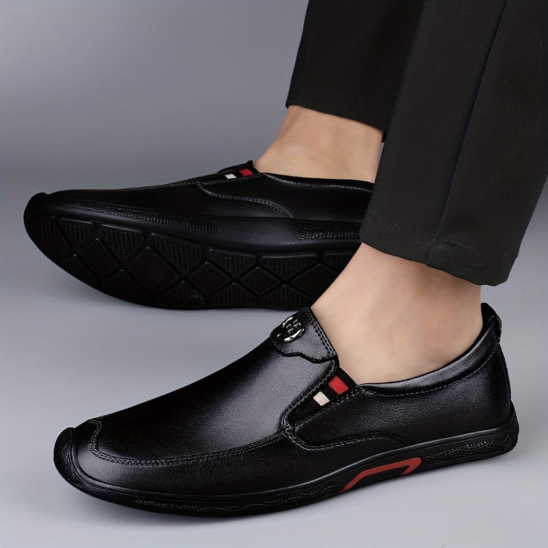 Men's Slip On Leather Shoes Smart Casual Walking Shoes