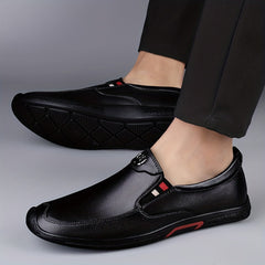 Men's Slip On Leather Shoes Smart Casual Walking Shoes