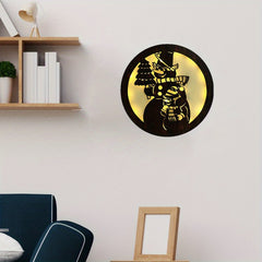 Christmas Halloween Scene Decoration Lights Mother And Baby Hanging Clock
