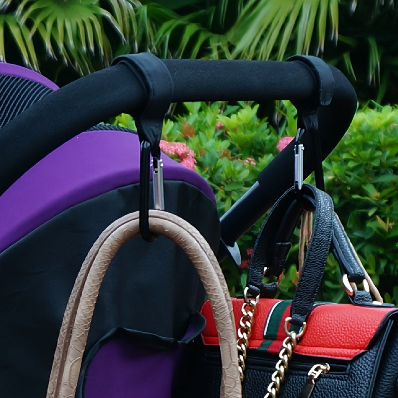 Anti Slip Leather Stroller Hook with Metal Snap for Bags