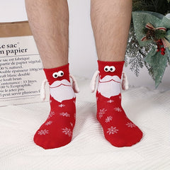 Christmas Hand In Hand Socks - 1 Pair, 4 Pairs, Magnetic, Big Eye Socks
