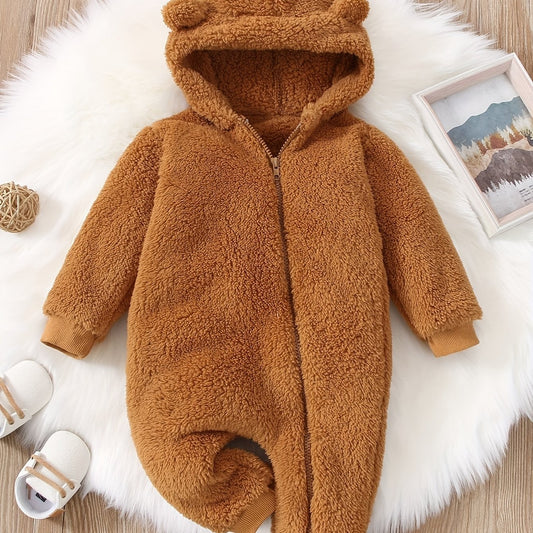 Baby Bear Hooded Jumpsuit Onesie Romper for Fall Winter