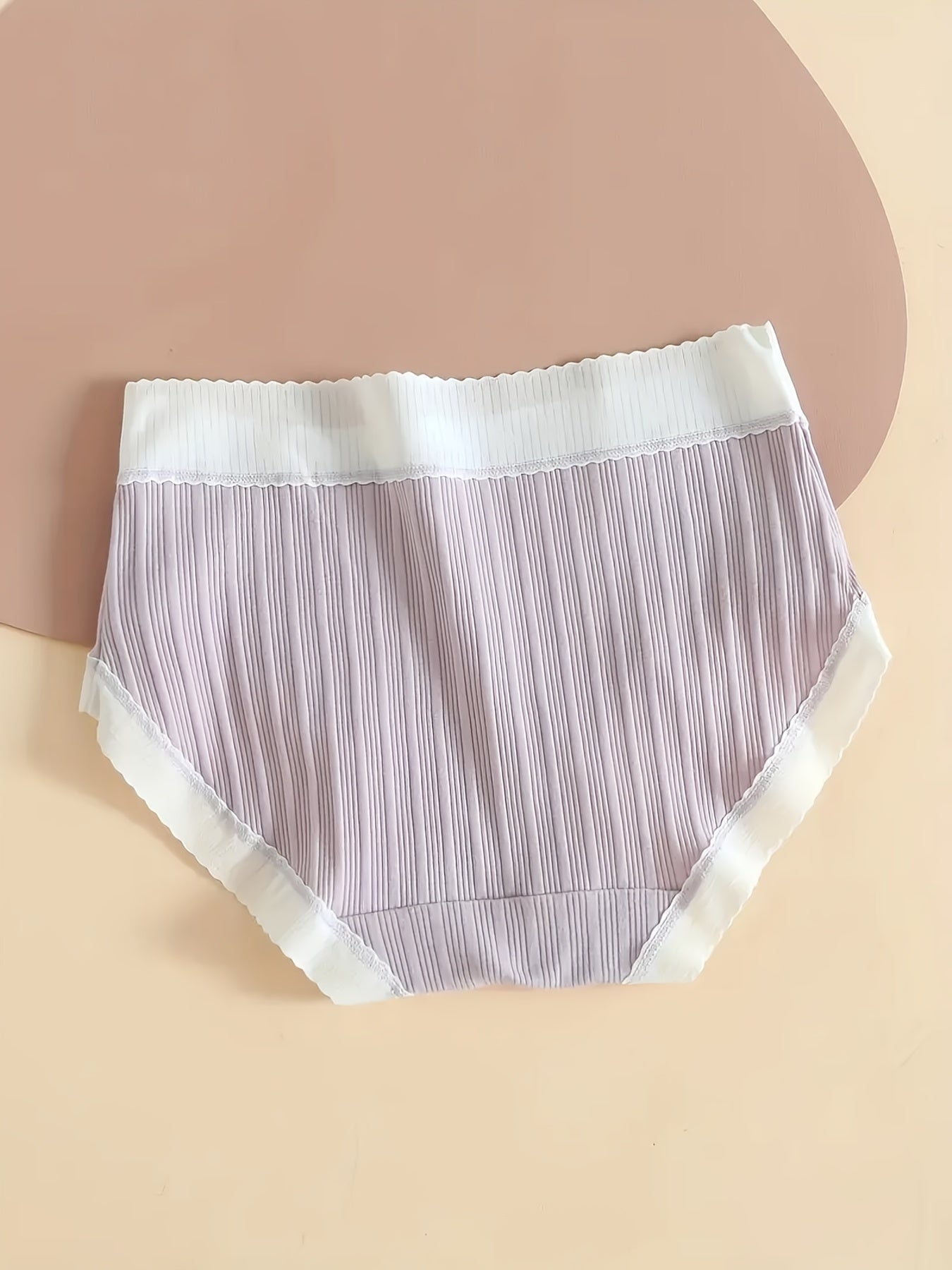 5pcs Ribbed Bow Tie Briefs Soft & Stretchy Intimates Panties