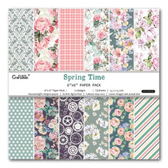 12pcs Flower Retro Pattern DIY Scrapbook Background Paper