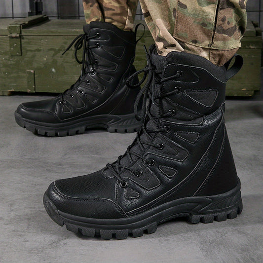 Men's Lace-up Service Boots Combat Casual Walking Shoes