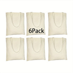 12 Pack Large Canvas Tote Bags for DIY Projects, Shopping, Gifts