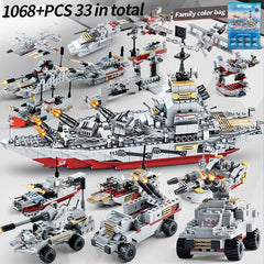 BRICZPLAY Military Aircraft Carrier Battleships and Warplane