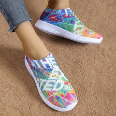 Rhinestone Decor Flat Slip On Casual Skate Shoes Women's Footwear