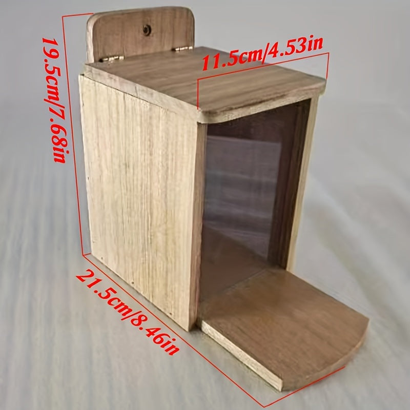 Wooden Squirrel Feeder Table Outdoor Feeding Station