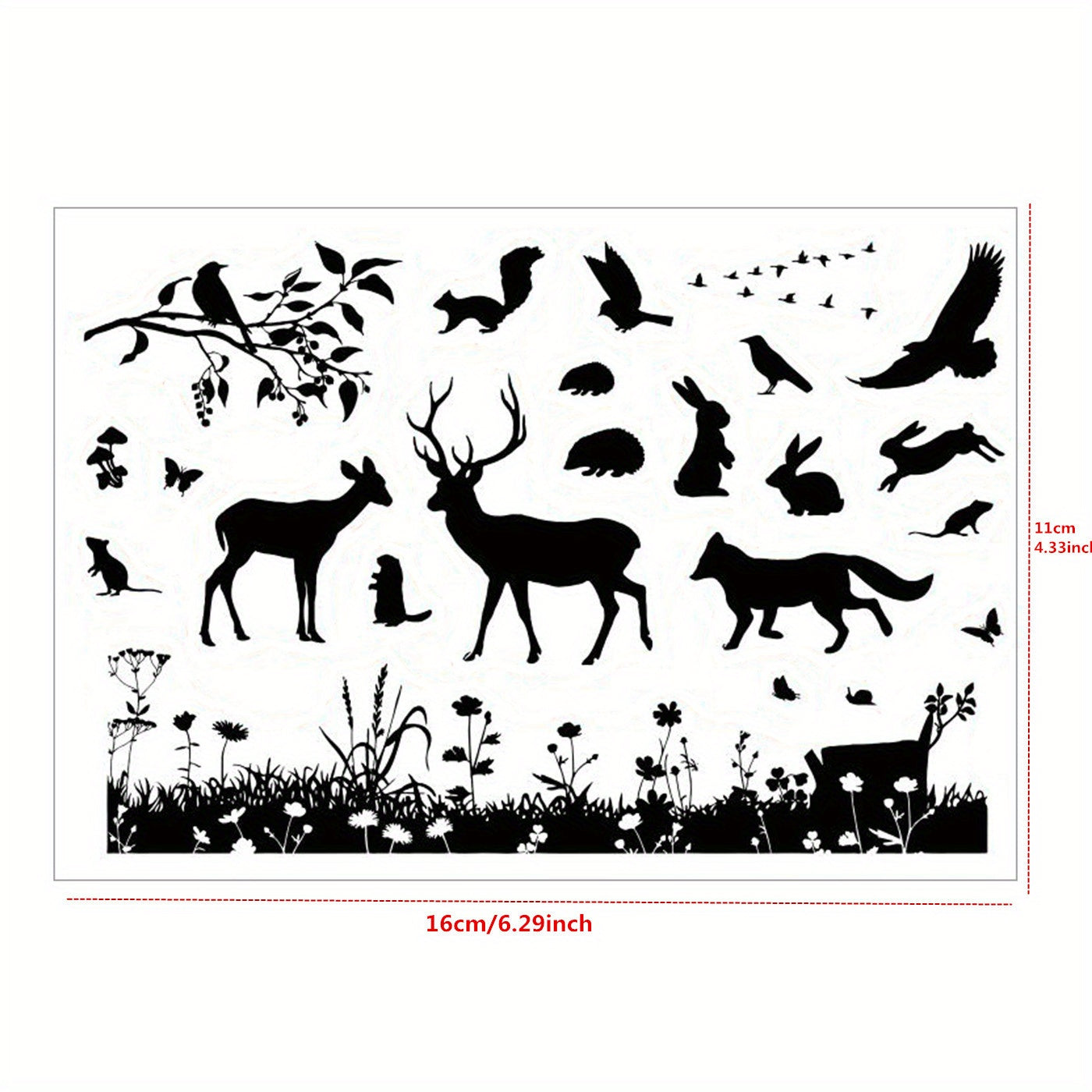 Animal Clear Stamps for Crafting - Dog Cat Giraffe Squirrel