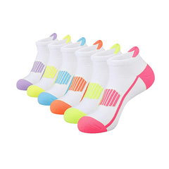 AceFine 6 Pairs Colorblock Ankle Socks for Women