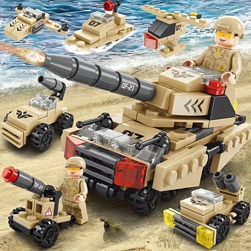 123pcs Military Tank Series Building Blocks Toys for Children